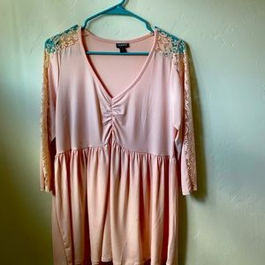 Torrid Lace Sleeve Shirt Dress